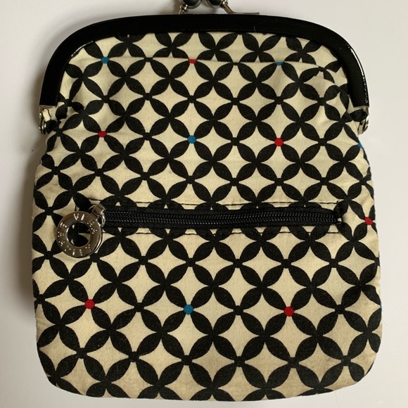 Vera Bradley Black and Red Floral Clutch - Picture 3 of 6